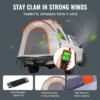 Truck Bed Tent, 5.5'-6' Pickup Truck Tent with Rain Layer and Carry Bag, Waterproof PU2000mm Double Layer Truck Tent for Camping, Accommodate 2-3 Person, for Camping Traveling Outdoor Activities - Image 4