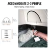 Truck Bed Tent, 5.5'-6' Pickup Truck Tent with Rain Layer and Carry Bag, Waterproof PU2000mm Double Layer Truck Tent for Camping, Accommodate 2-3 Person, for Camping Traveling Outdoor Activities - Image 5
