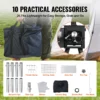 Wood Stove, 86 inch, Alloy Steel Camping Tent Stove, Portable Wood Burning Stove with Chimney Pipes & Gloves, 1400inFirebox Hot Tent Stove for Outdoor Cooking and Heating with 8 Pipes - Image 2