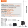 Wood Stove, 86 inch, Alloy Steel Camping Tent Stove, Portable Wood Burning Stove with Chimney Pipes & Gloves, 1400inFirebox Hot Tent Stove for Outdoor Cooking and Heating with 8 Pipes - Image 6