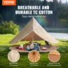 Canvas Bell Tent, 4 Seasons 3 m/9.8ft Yurt Tent, Canvas Tent for Camping with Stove Jack, Breathable Tent Holds up to 4 People, Family Camping Outdoor Hunting Party