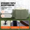 Pop Up Gazebo Tent, Pop-Up Screen Tent 6 Sided Canopy Sun Shelter with 6 Removable Privacy Wind Cloths & Mesh Windows, 12x12FT Quick Set Screen Tent with Mosquito Netting, Army Green - Image 2