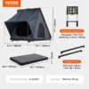 Rooftop Tent Hard Shell 2-3 Person Waterproof for Jeep SUV Truck w/ Ladder - Image 6