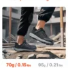 Steel Toe Shoes for Men US Size 11.5 Wide Athletic Work Shoe Sneakers Black - Image 2