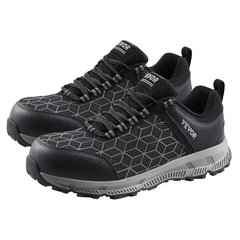 Steel Toe Shoes for Men US Size 8 Athletic Work Shoe Sneakers Black - Image 9