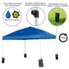 Tent Set-10'x10' Wheeled Blue Canopy Tent, 6-Foot Table, 4 White Folding Chairs - Image 10