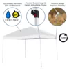 Tent Set - 10'x10' White Canopy Tent, 6-Foot Table Set of 4 White Folding Chairs - Image 10