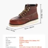 Steel Toe Work Boots US Size 9.5 Waterproof Moc Toe for Men Slip-Resistant - Image 6
