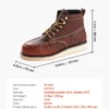 Steel Toe Work Boots US Size 10.5 Waterproof Moc Toe for Men Slip-Resistant - Image 6