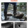 Rubber Boots for Men Protective Footwear Steel Toe Work Rain Boots Size 13 US