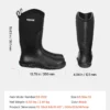 Rubber Boots for Men Protective Footwear Steel Toe Work Rain Boots Size 13 US - Image 6