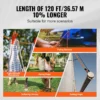 Double Braided Polyester Rope, 1/2 in x 120 ft, 48 Strands, 8000 LBS Breaking Strength Outdoor Climbing Rope, Arborist Rigging Rope for Rock Hiking Camping Swing Rappelling Rescue, Orange/Black - Image 13