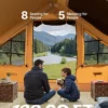 Inflatable Tent for Camping 5-8 Person Glamping Tent with Pump Easy Set up - Image 13