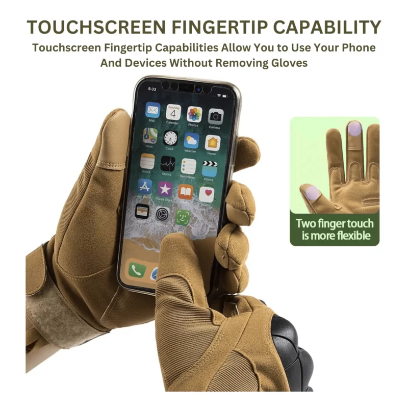 Tactical Military Airsoft Gloves for Outdoor Sports, Paintball, and Motorcycling with Touchscreen Fingertip Capability - Image 66