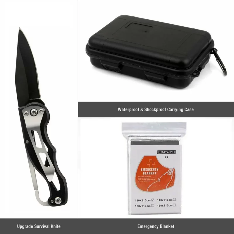 14 in 1 Outdoor Emergency Survival And Safety Gear Kit Camping Tactical Tools SOS EDC Case - Image 15