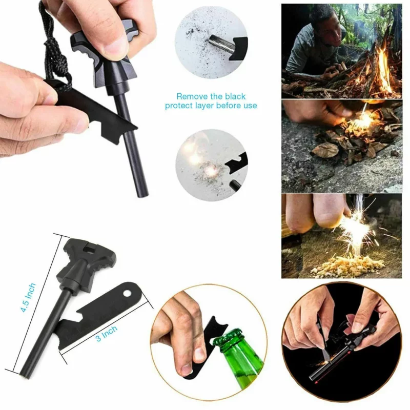 14 in 1 Outdoor Emergency Survival And Safety Gear Kit Camping Tactical Tools SOS EDC Case - Image 21
