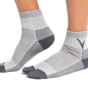 V-Toe Wool Light Grey Casual or Hiking Flip-Flop Tabi Big Toe Chaco Socks