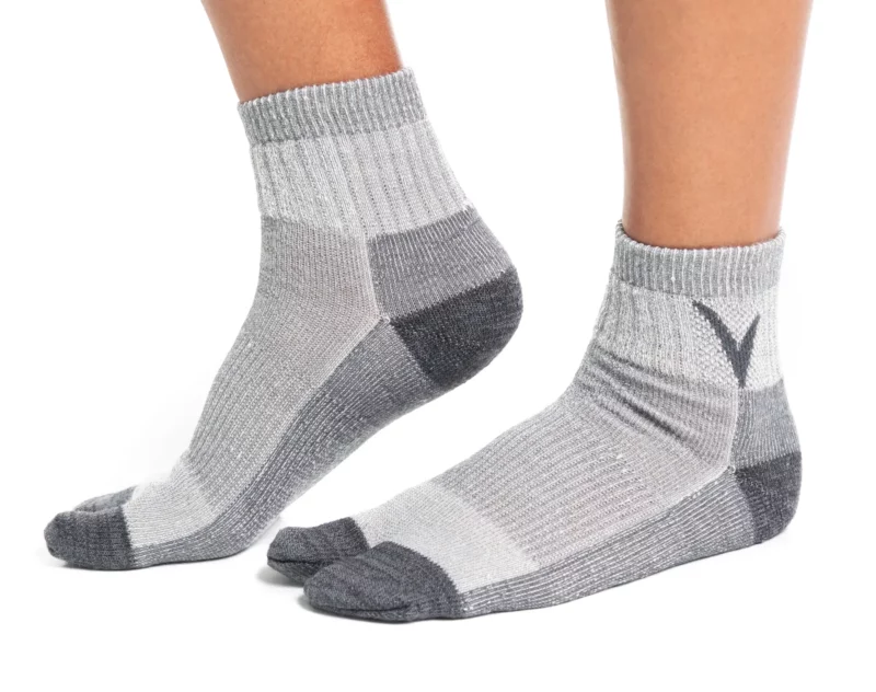 V-Toe Wool Light Grey Casual or Hiking Flip-Flop Tabi Big Toe Chaco Socks
