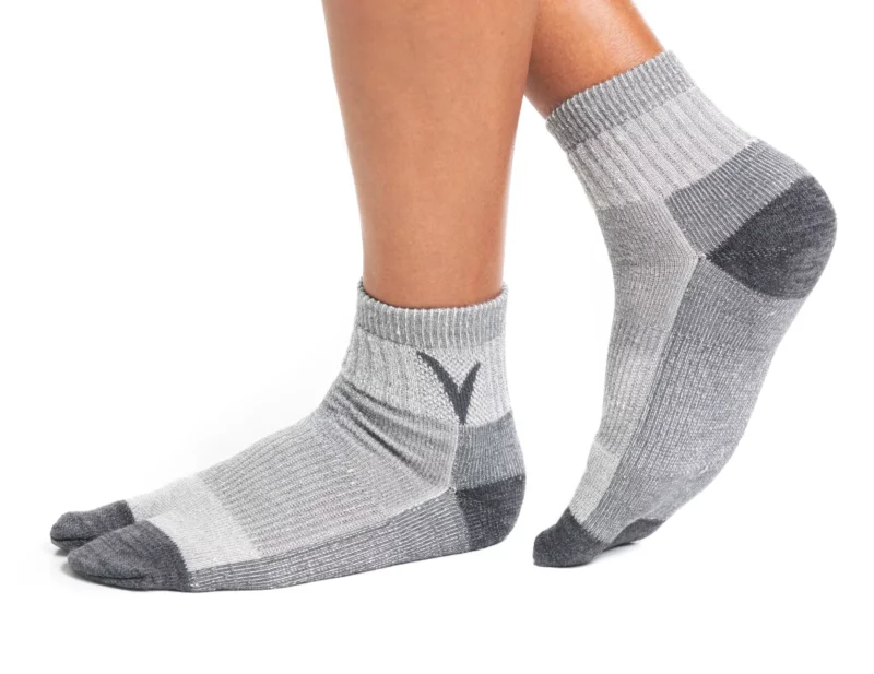V-Toe Wool Light Grey Casual or Hiking Flip-Flop Tabi Big Toe Chaco Socks - Image 5