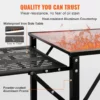 Camping Kitchen Table, One-piece Folding Portable Cook Station with A Carrying Bag, Aluminum Camping Table 4 Iron Side Tables & 2 Shelves, Ideal for Outdoor Picnics, BBQs, Camping, RV Traveling - Image 2