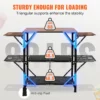 Camping Kitchen Table, One-piece Folding Portable Cook Station with A Carrying Bag, Aluminum Camping Table 4 Iron Side Tables & 2 Shelves, Ideal for Outdoor Picnics, BBQs, Camping, RV Traveling - Image 5