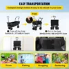 Extra Large Collapsible Garden Cart with Removable Canopy, Folding Wagon Utility Carts with Wheels and Rear Storage, Wagon Cart for Garden, Camping, Grocery Cart, Shopping Cart, Black - Image 4