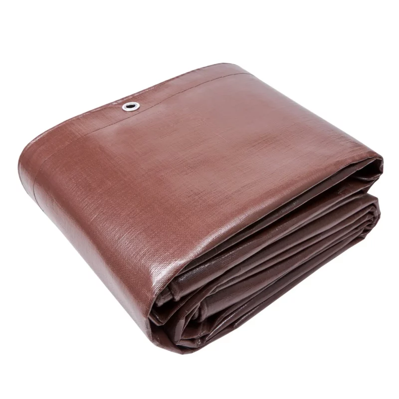 VEVOR Tarp 20x40 ft 16 Mil Extra Thick, Waterproof Poly Plastic Tarps Cover, Multi-Purpose Outdoor Tarpaulin with Grommets & Reinforced Edges for Truck, RV, Boat, Camping (Brown) - Image 11