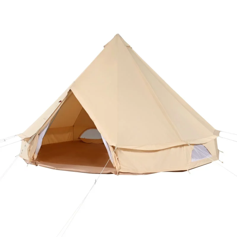 VEVOR Canvas Bell Tent, 4 Seasons 7 m/22.97 ft Yurt Tent, Canvas Tent for Camping with Stove Jack, Breathable Tent Holds up to 12 People, Family Camping Outdoor Hunting Party - Image 10