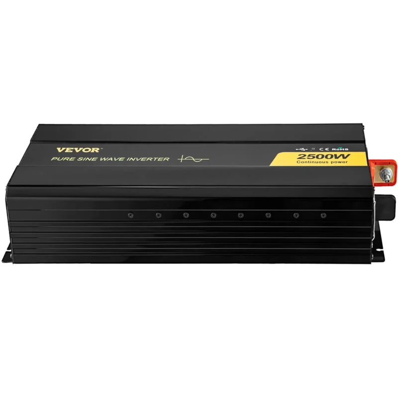 Pure Sine Wave Inverter, 2500 Watt Power Inverter, DC 12V to AC 120V Car Inverter, with USB Port, LCD Display, and Remote Controller Power Converter, for RV Truck Car Solar System Travel Camping - Image 9