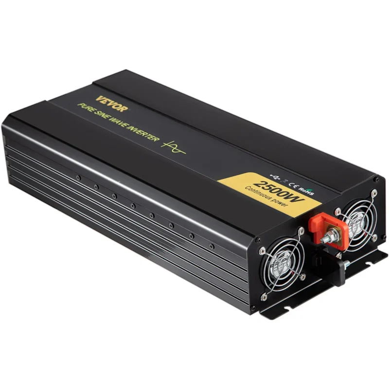 Pure Sine Wave Inverter, 2500 Watt Power Inverter, DC 12V to AC 120V Car Inverter, with USB Port, LCD Display, and Remote Controller Power Converter, for RV Truck Car Solar System Travel Camping - Image 10