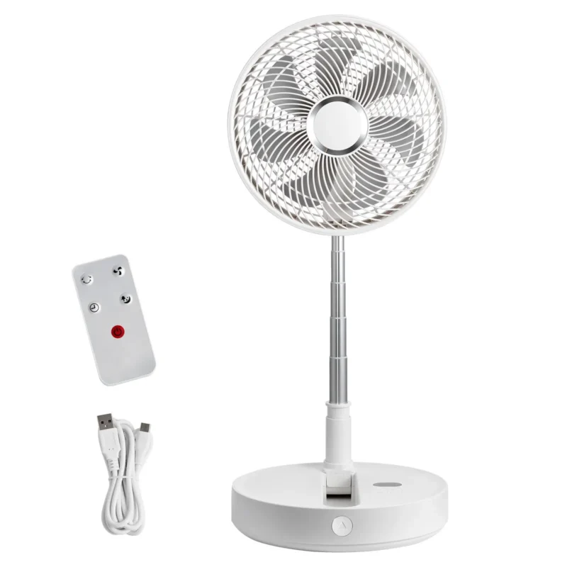 Portable Fan Rechargeable 13 inch, Battery Powered Fan with LED Lantern, 4 Speeds Adjustable & 45/90Automatic Swivel & Timer , USB Battery Operated Fans for Travel Bedroom Home Camping Office - Image 8