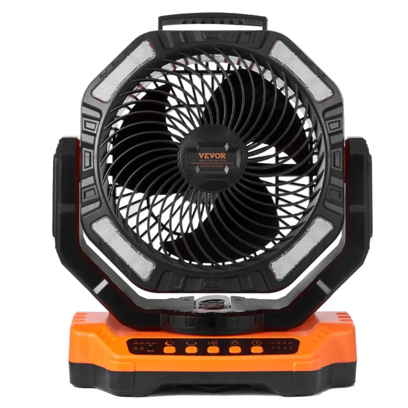 Portable Fan Rechargeable 13 inch, Battery Powered Fan with LED Lantern, 4 Speeds Adjustable & 45/90Automatic Swivel & Timer , USB Battery Operated Fans for Travel Bedroom Home Camping Office - Image 19