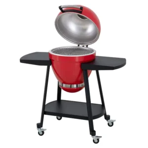20IN Egg-shaped Grill with Pizza Plate, Red