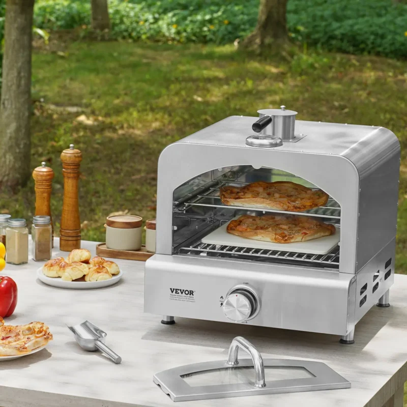 11" Outdoor Pizza Oven Portable Gas Oven 430 Stainless Steel for Camping - Image 10