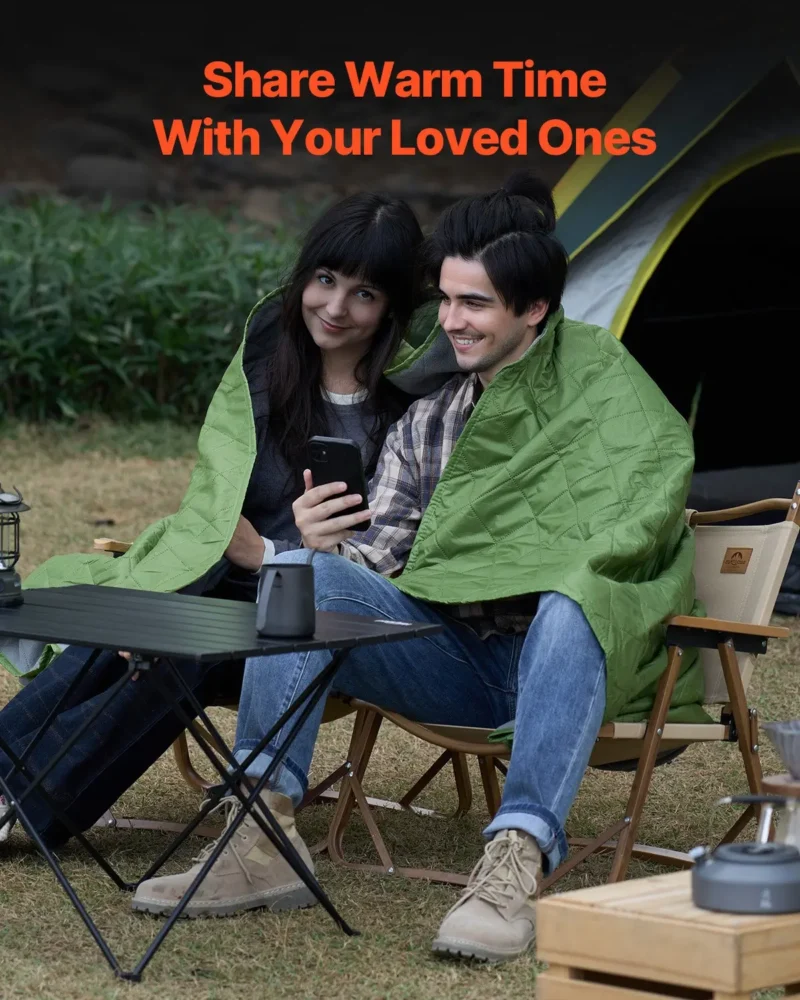 Camping Blanket 82" x 55" Warm Stadium Blanket 330GSM Outdoor Travel - Image 3