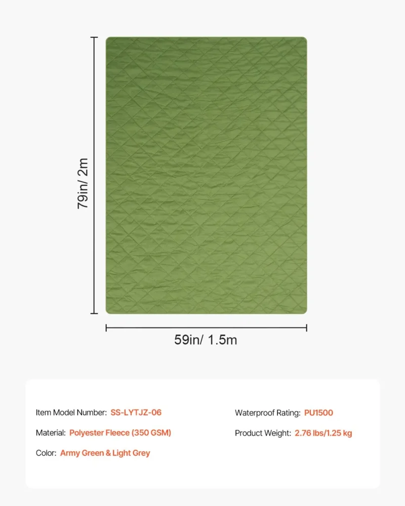 Camping Blanket 82" x 55" Warm Stadium Blanket 330GSM Outdoor Travel - Image 6