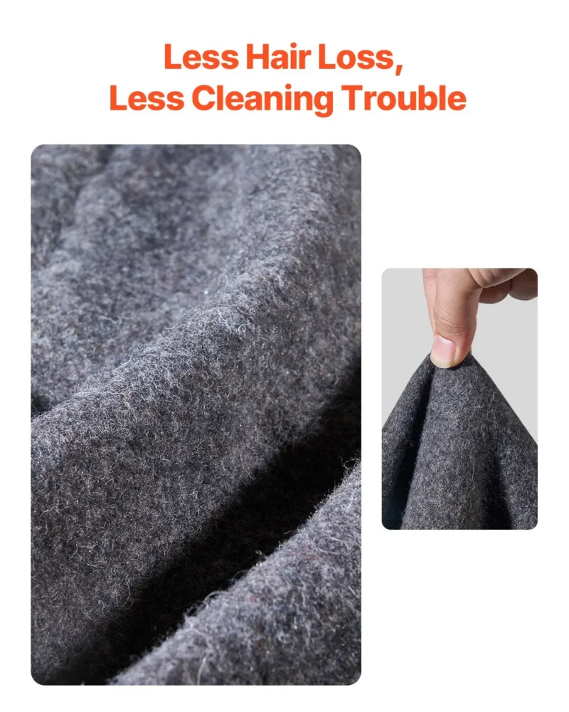 Wool Camping Blanket 64" x 88" Warm for Camping Hiking Travel Light Grey - Image 2