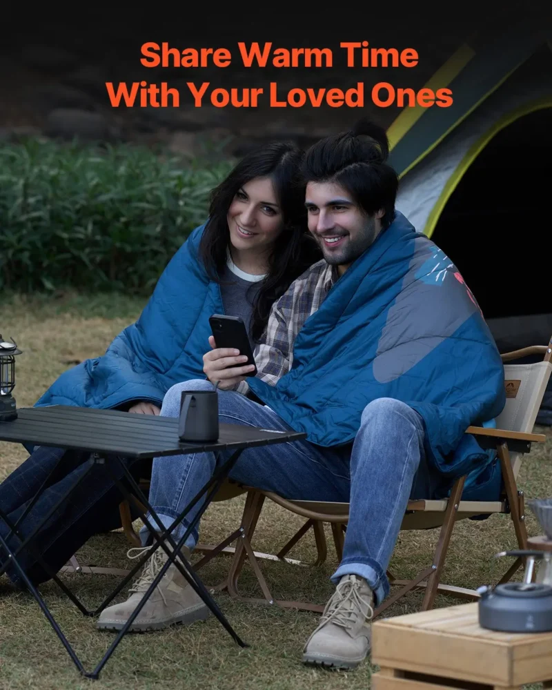 Camping Blanket 75" x 52" Wearable Warm Stadium Blanket Outdoor Printed - Image 4
