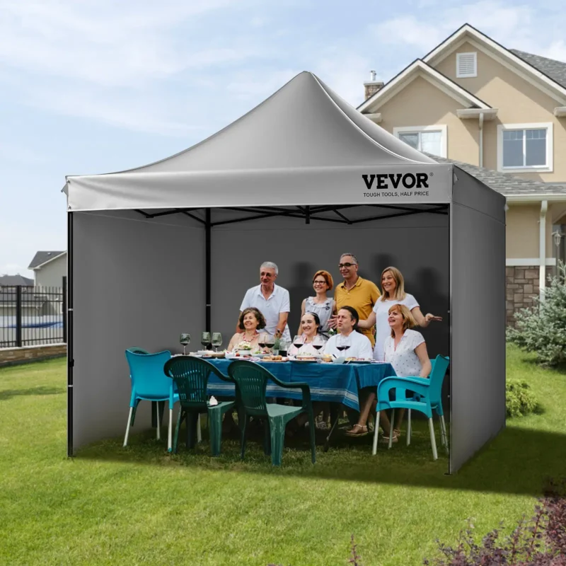 10x10 FT Pop up Canopy with Removable Sidewalls, Instant Canopies Portable Gazebo & Wheeled Bag, UV Resistant Waterproof, Enclosed Canopy Tent for Outdoor Events, Patio, Backyard, Party, Camping - Image 22