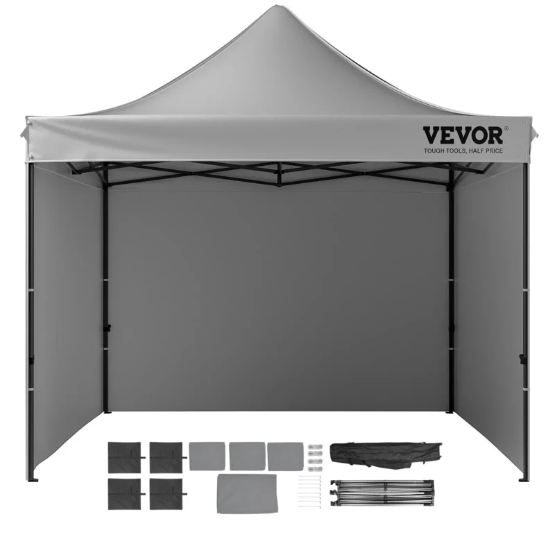 10x10 FT Pop up Canopy with Removable Sidewalls, Instant Canopies Portable Gazebo & Wheeled Bag, UV Resistant Waterproof, Enclosed Canopy Tent for Outdoor Events, Patio, Backyard, Party, Camping - Image 23