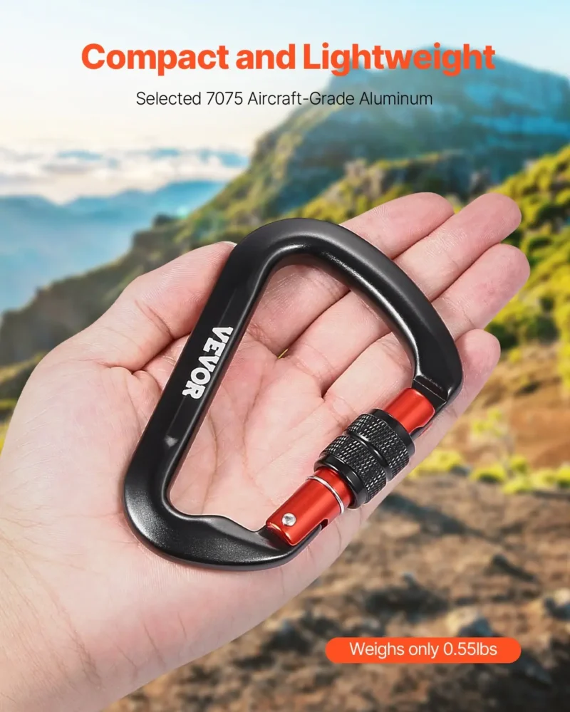 3 PCS Climbing Carabiner Clips Heavy Duty 30 KN for Hiking Rappelling Dog Leash - Image 3