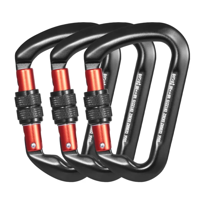 3 PCS Climbing Carabiner Clips Heavy Duty 30 KN for Hiking Rappelling Dog Leash - Image 8