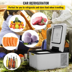 12 Volt Refrigerator 10 Qt, Portable Mini Freezer (-4~68) W/APP Control Car Compressor Fridge Cooler 12V/24V DC and 110-220V AC For Camping, Road Trip, Travel, Outdoor and Home